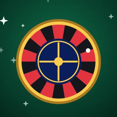 Live Casino Live casino tile with a roulette wheel on green